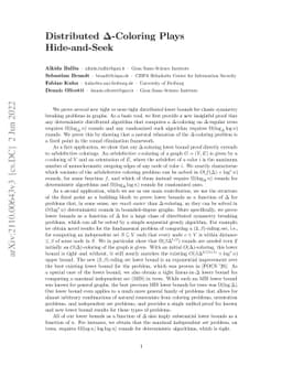 Distributed $Δ$-Coloring Plays Hide-and-Seek