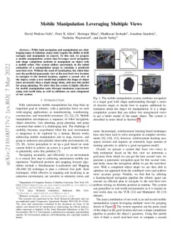 Mobile Manipulation Leveraging Multiple Views