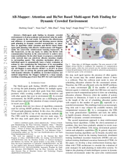 AB-Mapper: Attention and BicNet Based Multi-agent Path Finding for
  Dynamic Crowded Environment