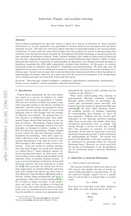 Induction, Popper, and machine learning