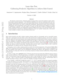 Learn then Test: Calibrating Predictive Algorithms to Achieve Risk
  Control