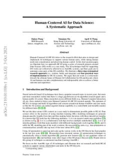 Human-Centered AI for Data Science: A Systematic Approach