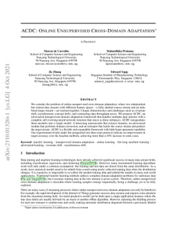 ACDC: Online Unsupervised Cross-Domain Adaptation