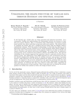 Unraveling the graph structure of tabular data through Bayesian and
  spectral analysis