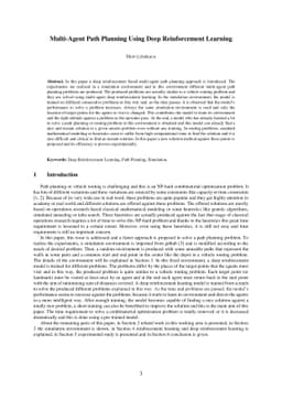 Multi-Agent Path Planning Using Deep Reinforcement Learning