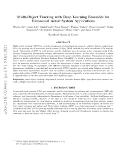 Multi-Object Tracking with Deep Learning Ensemble for Unmanned Aerial
  System Applications