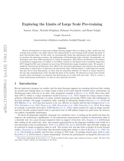 Exploring the Limits of Large Scale Pre-training