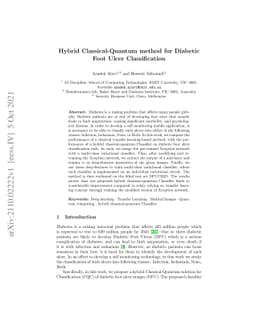Hybrid Classical-Quantum method for Diabetic Foot Ulcer Classification