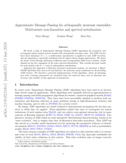 Approximate Message Passing for orthogonally invariant ensembles:
  Multivariate non-linearities and spectral initialization