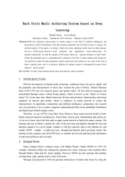 Bach Style Music Authoring System based on Deep Learning