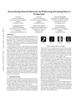 Generalizing Neural Networks by Reflecting Deviating Data in Production
