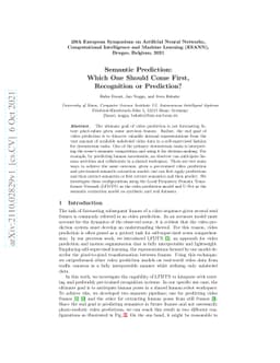 Semantic Prediction: Which One Should Come First, Recognition or
  Prediction?