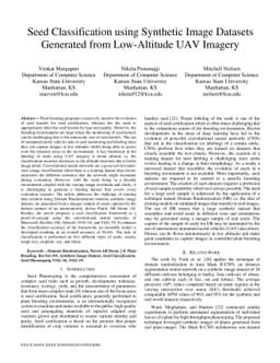 Seed Classification using Synthetic Image Datasets Generated from
  Low-Altitude UAV Imagery