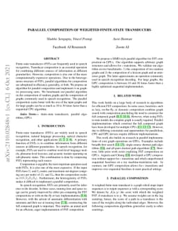 Parallel Composition of Weighted Finite-State Transducers