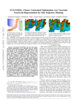 CCO-VOXEL: Chance Constrained Optimization over Uncertain Voxel-Grid
  Representation for Safe Trajectory Planning