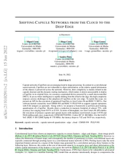 Shifting Capsule Networks from the Cloud to the Deep Edge