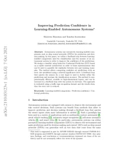 Improving Prediction Confidence in Learning-Enabled Autonomous Systems
