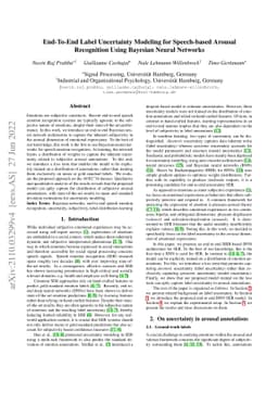 End-To-End Label Uncertainty Modeling for Speech-based Arousal
  Recognition Using Bayesian Neural Networks