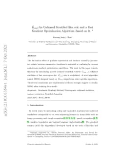 $\bar{G}_{mst}$:An Unbiased Stratified Statistic and a Fast Gradient
  Optimization Algorithm Based on It