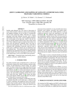 Joint calibration and mapping of satellite altimetry data using
  trainable variational models