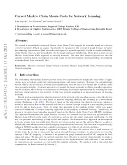 Curved Markov Chain Monte Carlo for Network Learning