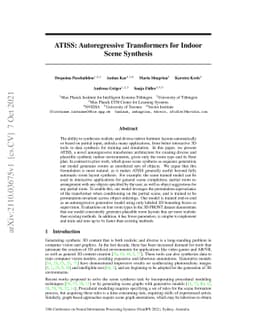 ATISS: Autoregressive Transformers for Indoor Scene Synthesis