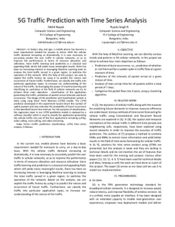 5G Traffic Prediction with Time Series Analysis