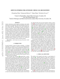 Joint Scattering for Automatic Chick Call Recognition