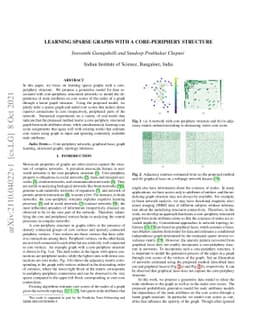 Learning Sparse Graphs with a Core-periphery Structure