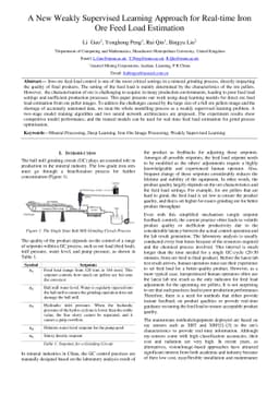 A New Weakly Supervised Learning Approach for Real-time Iron Ore Feed
  Load Estimation