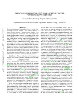 Privacy-Aware Communication Over a Wiretap Channel with Generative
  Networks