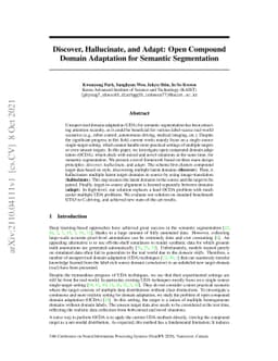Discover, Hallucinate, and Adapt: Open Compound Domain Adaptation for
  Semantic Segmentation