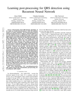 Learning post-processing for QRS detection using Recurrent Neural
  Network