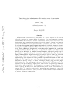 Stacking interventions for equitable outcomes