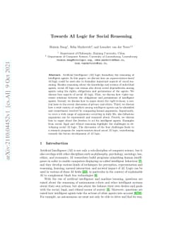 Towards AI Logic for Social Reasoning