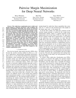 Pairwise Margin Maximization for Deep Neural Networks