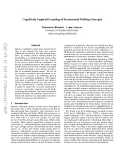 Cognitively Inspired Learning of Incremental Drifting Concepts