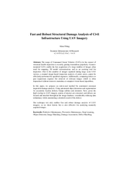 Fast and Robust Structural Damage Analysis of Civil Infrastructure Using
  UAV Imagery
