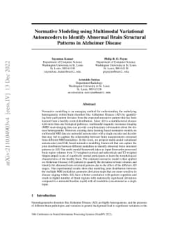 Normative Modeling using Multimodal Variational Autoencoders to Identify
  Abnormal Brain Structural Patterns in Alzheimer Disease