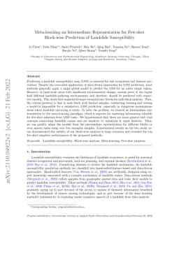 Meta-learning an Intermediate Representation for Few-shot Block-wise
  Prediction of Landslide Susceptibility