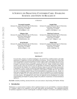 A Survey on Proactive Customer Care: Enabling Science and Steps to
  Realize it