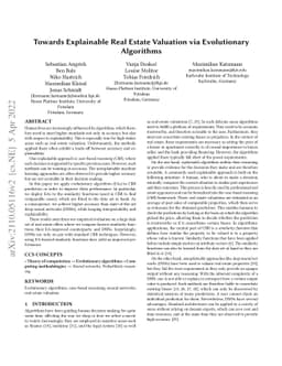 Towards Explainable Real Estate Valuation via Evolutionary Algorithms
