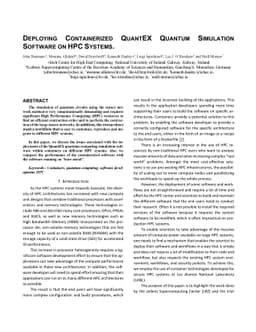 Deploying Containerized QuantEx Quantum Simulation Software on HPC
  Systems