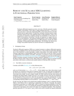 Robust and Scalable SDE Learning: A Functional Perspective