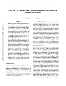 K-Wav2vec 2.0: Automatic Speech Recognition based on Joint Decoding of
  Graphemes and Syllables