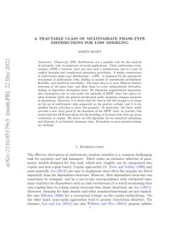 A tractable class of multivariate phase-type distributions for loss
  modeling