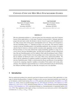 Convex-Concave Min-Max Stackelberg Games