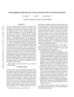 High-order Tensor Pooling with Attention for Action Recognition