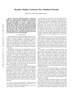 Dynamic Median Consensus Over Random Networks