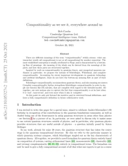 Compositionality as we see it, everywhere around us